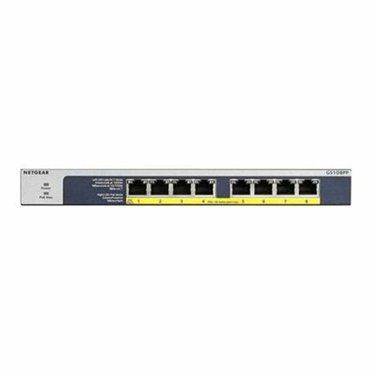 Switch for the network with control cabinet Netgear GS108PP-100EUS 16 Gbps