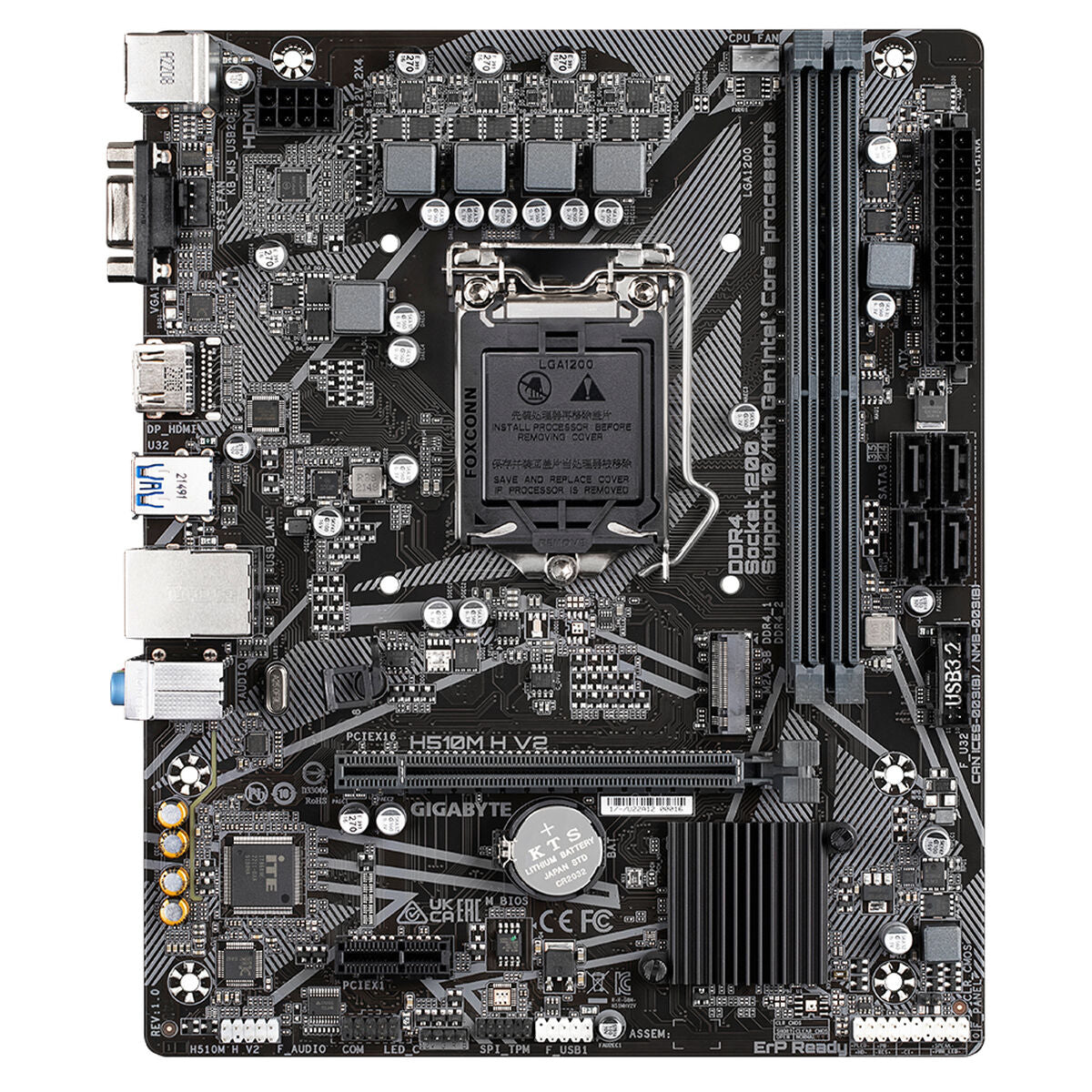 Gigabyte de carte mère H510M H V2 Intel Intel Intel H510 LGA1200 LGA 1200