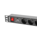 Plug strip with 7 sockets and switches Lanberg PDU-07F-0200-ICT-BK 2500 W 220-250 V 10 A